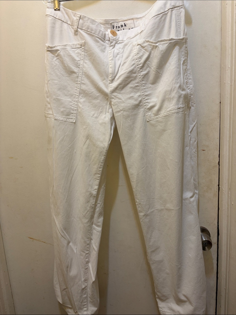 Frank and Eileen Limerick White Casual Cotton Pants